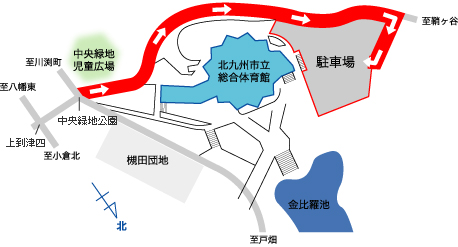 体育協会事務局 （総合体育館内）駐車場マップ